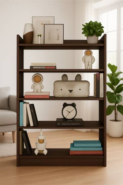 Enigmatic Woodworks Large 5-Tier Wooden Book Shelf for Kids, Study & Living Room Engineered Wood Open Book Shelf