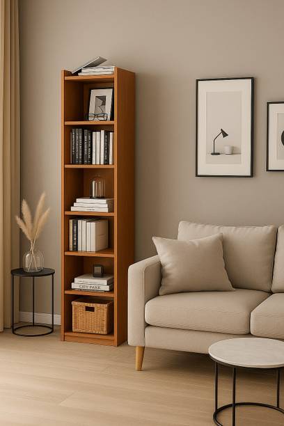 Flipkart Perfect Homes Studio Wooden 7-Tier Bookshelf, Tall Storage Rack, Open Display Shelf Engineered Wood Open Book Shelf