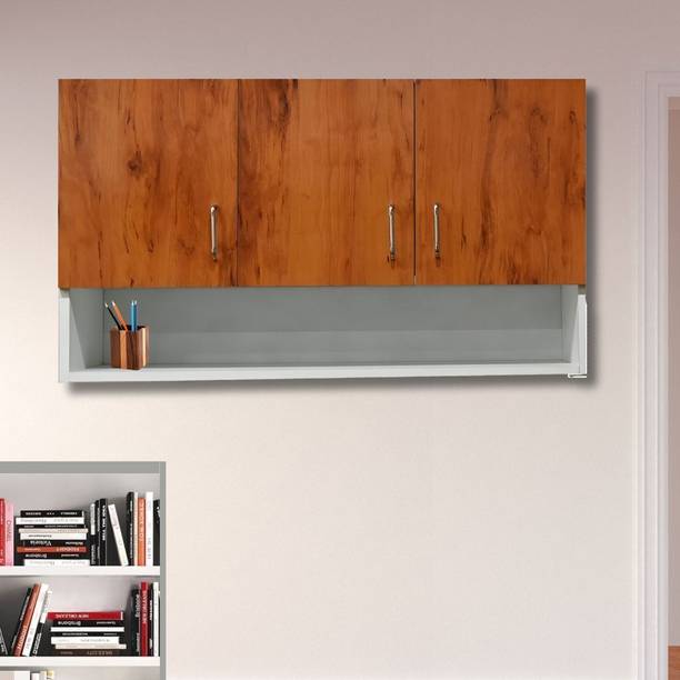 SPECIALITY PANELS 3 Doors Modular Wall Cabinet with Organizer Shelf & Termites Resistance Engineered Wood Close Book Shelf