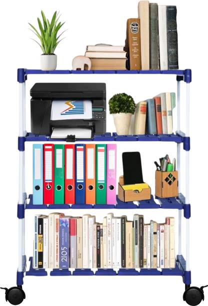 Novatic File Holder Desk Organizer, Office Storage, Book Shelf, Free Standing Cabinet Metal Open Book Shelf