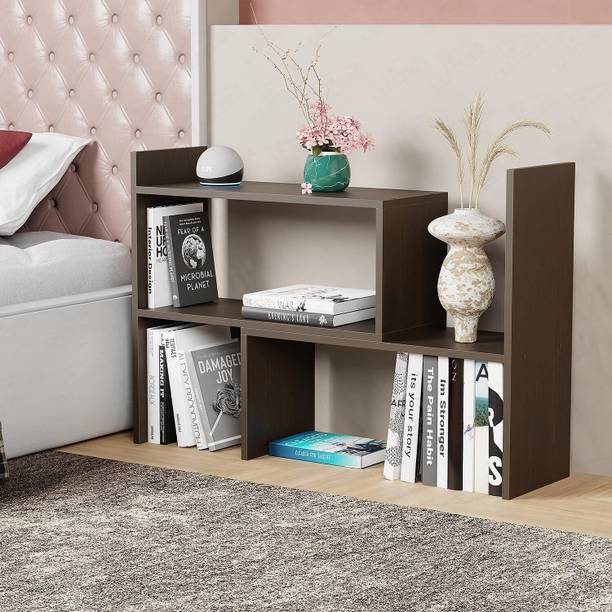 LUKZER Multipurpose Rack MR-011 Wenge Engineered Wood Open Book Shelf