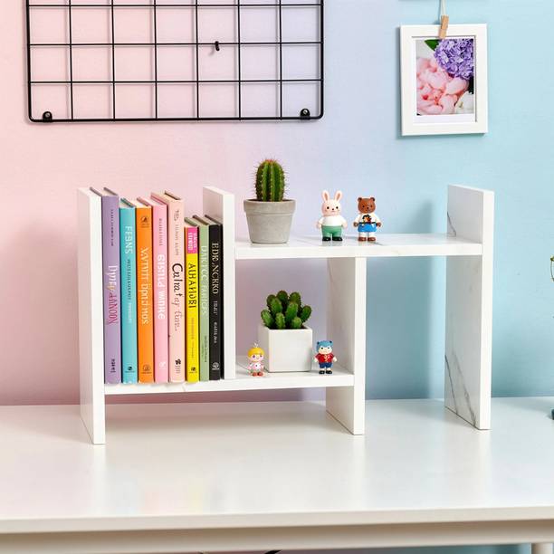 NEXORAHOMES Multipurpose Engineered Wood Open Book Shelf