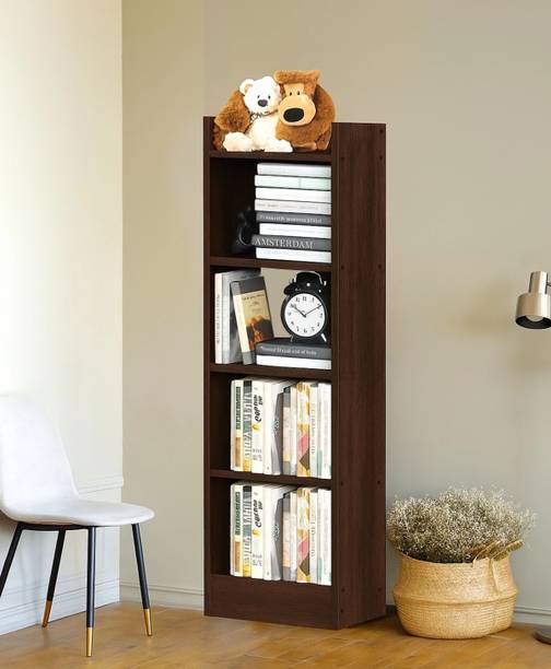 Enigmatic Woodworks 5-Tier Wooden Book Shelf for Kids, Study & Living Room Engineered Wood Open Book Shelf