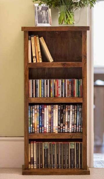 MoonWooden Solid Sheesham Wood Book Shelf For Study Room/ Living Room/ Library Solid Wood Open Book Shelf