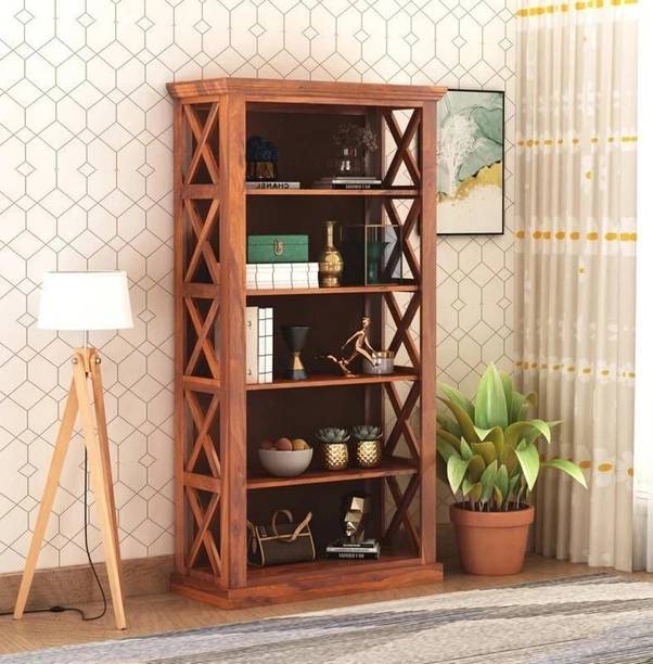 GOYALINTERIOR Sheesham wood Book shelf with multiple shelves for Home/Study/Office/Livingroom Solid Wood Open Book Shelf