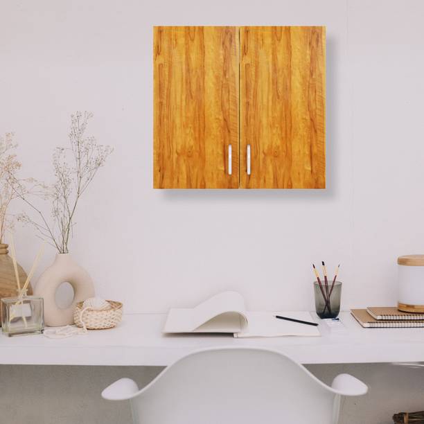 SPECIALITY PANELS 2 Doors Modular Wall Cabinet with Termites Resistance Engineered Wood Semi-Open Book Shelf