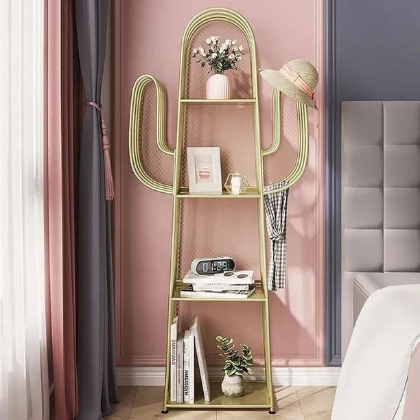 NG Decor Shelf Metal Cactus Shape Bedside Shelves Modern Wall Decor Bedroom Metal Open Book Shelf