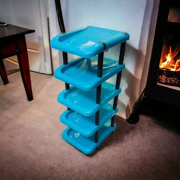 Novatic 5-Tier Bookshelf/Children Bookcases/File Rack for Office/Storage Organizer Stand Plastic Close Book Shelf