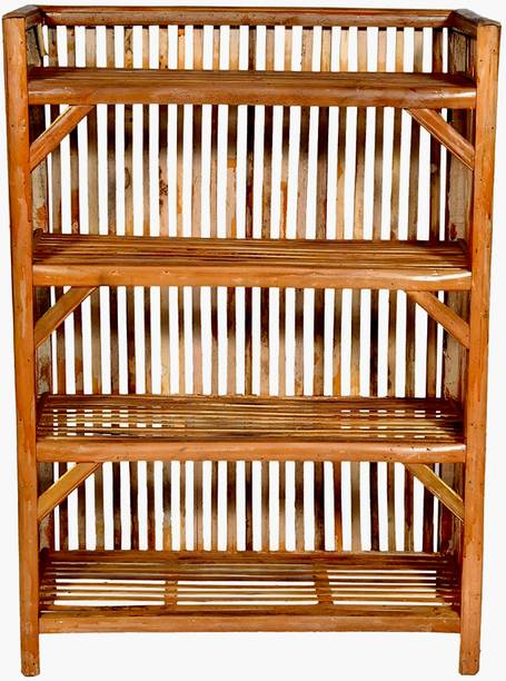 Tril Trending 4 Tair SpaceSaver Bamboo Rack Bamboo Shoe Rack Bamboo Open Book Shelf