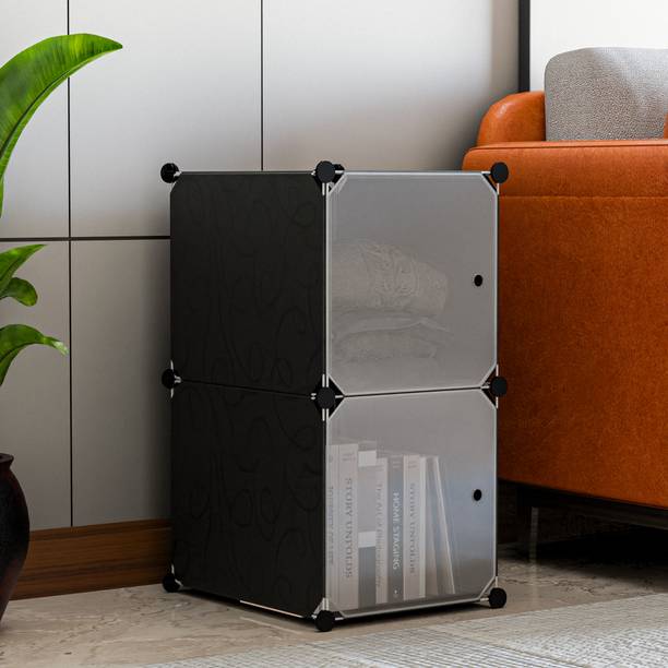 ZHENAURA 2-Tier Plastic Storage Organizer Cabinet for B...