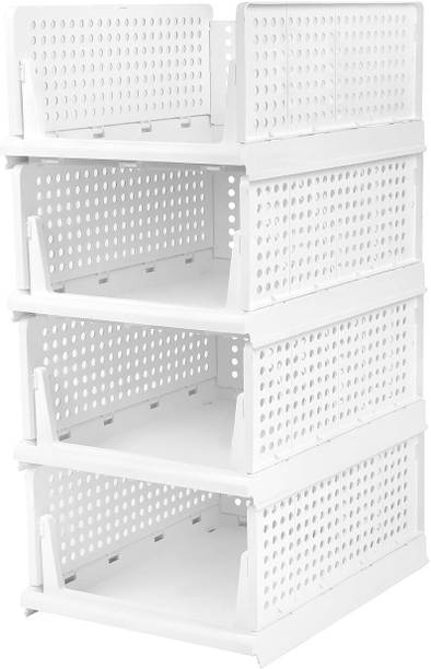 Novatic Book Shelf Rack Stand for Home Library Multipurpose Storage Organizer Plastic Open Book Shelf