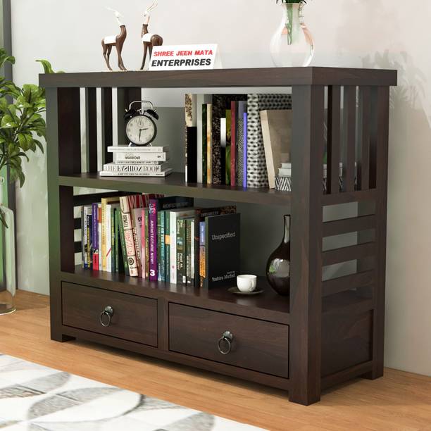 Shree Jeen Mata Enterprises Solid WoodVista Book Shelf| Wooden Book Rack| Sheesham Wood Cabinet| Cabinet | Solid Wood Semi-Open Book Shelf