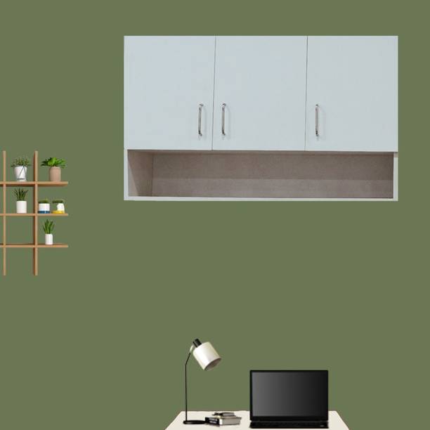SPECIALITY PANELS 3 Doors Modular Wall Cabinet with Organizer Shelf & Termites Resistance Engineered Wood Close Book Shelf