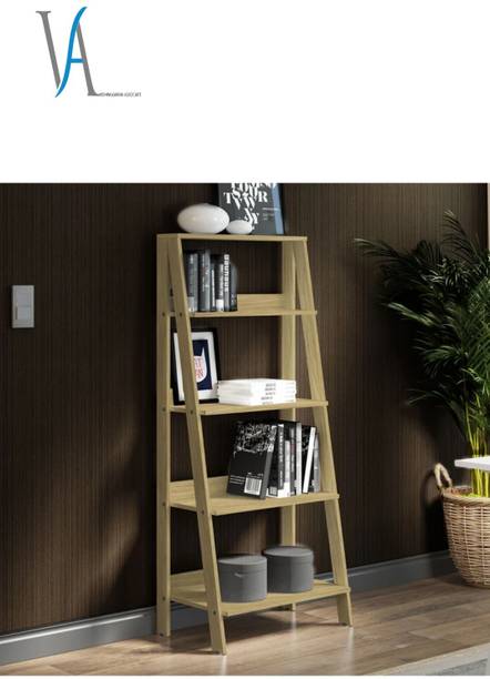 VISHWAKARMA ASSOCIATES Wood Open Book Shelf (Finish Color - Oak, Knock Down) Solid Wood Open Book Shelf