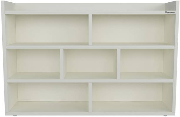 mahaakaay Engineered wood 7 Box book shelf White Engineered Wood Open Book Shelf