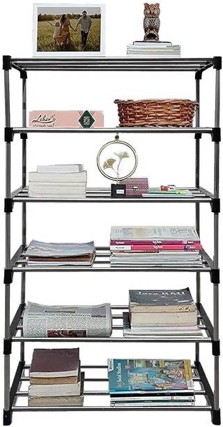 EXPOSURE BOOK SHELF 6 LAYER COLLAPSIBLE Metal Open Book Shelf