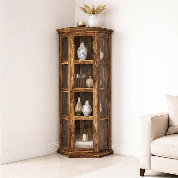SONA ART & CRAFTS Astro Solid Sheesham Wood Crockery with 1 Door Storage Solid Wood Crockery Cabinet