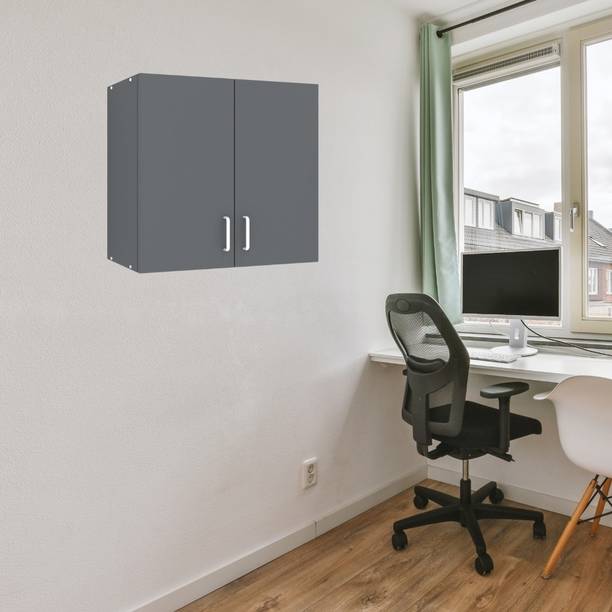 SPECIALITY PANELS 2 Doors Modular Wall Cabinet with Termites Resistance Engineered Wood Semi-Open Book Shelf