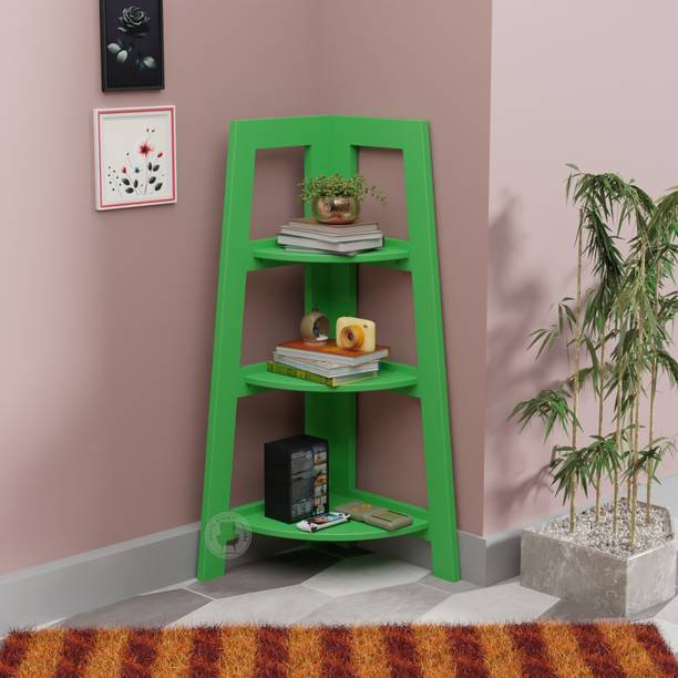 Mamta Home Furniture Wooden Foldable Open 3 Step Ladder Book Shelf/Corner Storage Rack for Kids Room Solid Wood Open Book Shelf