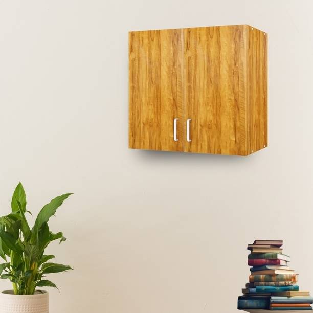 SPECIALITY PANELS 2 Doors Modular Wall Cabinet with Termites Resistance Engineered Wood Semi-Open Book Shelf