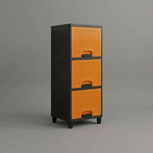 Suptikes Multipurpose Space Saving Plastic Cabinet Rack Plastic Open Book Shelf