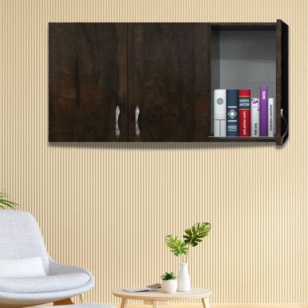 SPECIALITY PANELS 3 Doors Modular Wall Cabinet with Organizer Shelf & Termites Resistance Engineered Wood Close Book Shelf