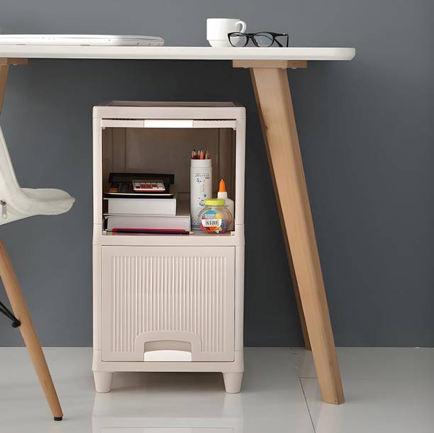 Novatic File Holder Desk Organizer, Office Storage, Book Shelf, Free Standing Cabinet Plastic Lateral Filing Cabinet