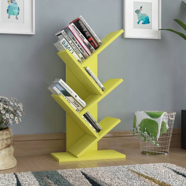 Floresta Wud Engineer Wood Book Shelf | Kids Book Shelf | Book Rack | Tree Shape Book Case | Engineered Wood Open Book Shelf