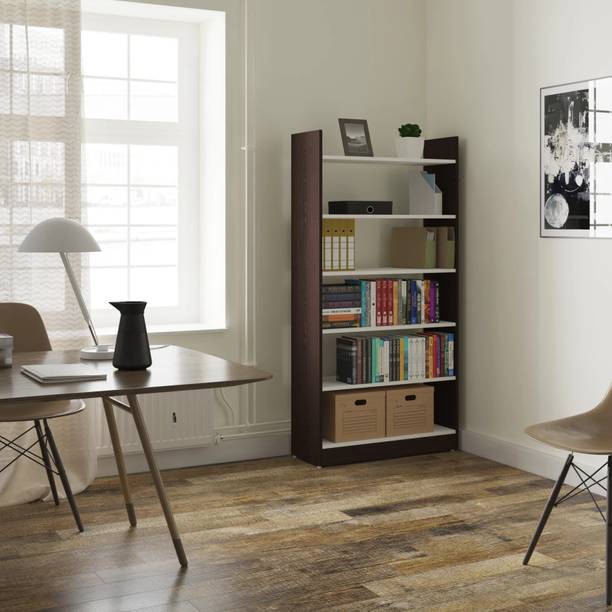 Das Brady Bookshelf Cabinet Book Rack Organizer with Shelves for Home Library Engineered Wood Open Book Shelf
