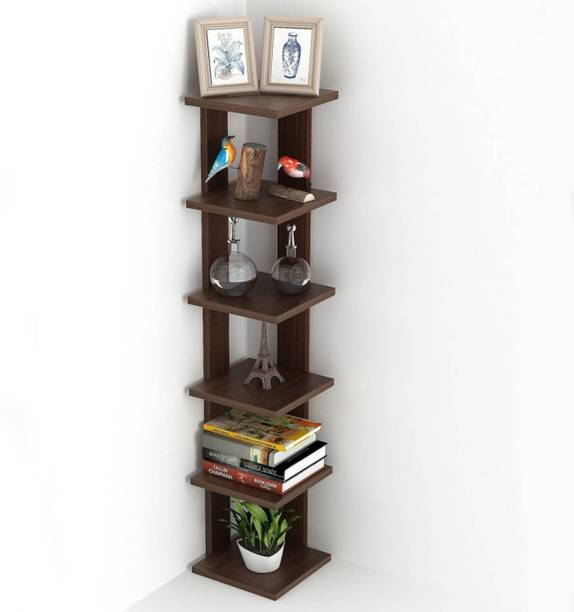 Floresta Wud Engineered Wood Book Shelf Suitable For Small Books | Engineered Wood Open Book Shelf
