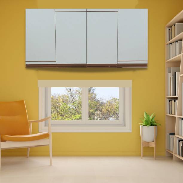 SPECIALITY PANELS 4 Door Modular Wall Mounted multipurpose storage unit with G Profile Handle Engineered Wood Close Book Shelf