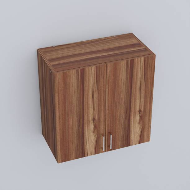 SPECIALITY PANELS 2 Doors Cupboard with 2 Shelves Space-Saving Wall Hanging, French Cleat Engineered Wood Semi-Open Book Shelf