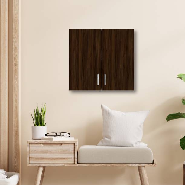 SPECIALITY PANELS 2 Doors Modular Wall Cabinet with Termites Resistance Engineered Wood Semi-Open Book Shelf
