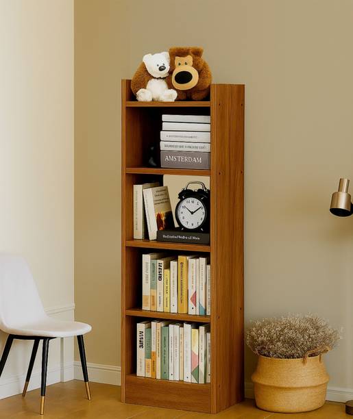 Enigmatic Woodworks Wooden 5-Tier Open Bookshelf Rack Showcase Organizer for Living Study Room Engineered Wood Open Book Shelf