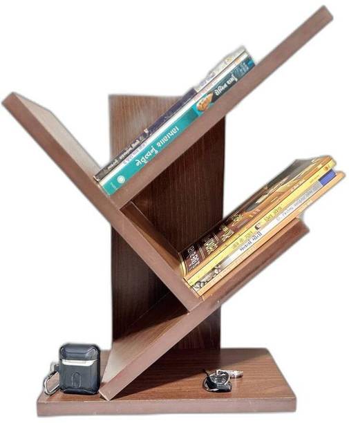 NE Furniture Engineered Wooden Book Rack,Space Saver Book Shelf for Home Living Engineered Wood Open Book Shelf