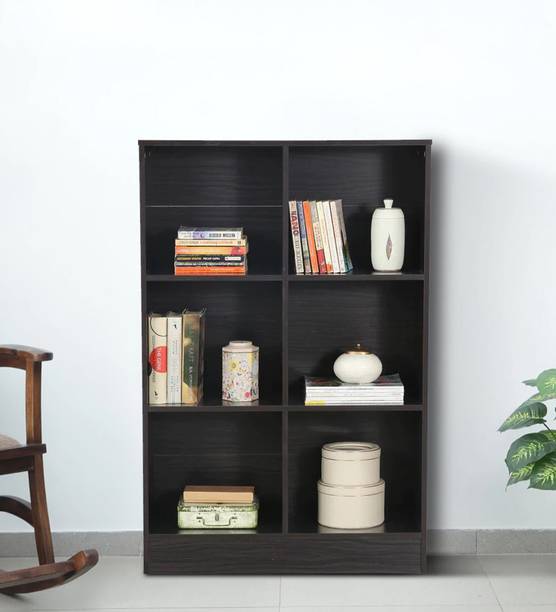 Mintwud from Pepperfry Hayao 6 Cube Book Shelf in Wenge Finish Engineered Wood Open Book Shelf