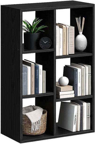 EW Wooden 5-Cube Open Storage Organizer Bookshelf for Home Living Study Room Engineered Wood Open Book Shelf