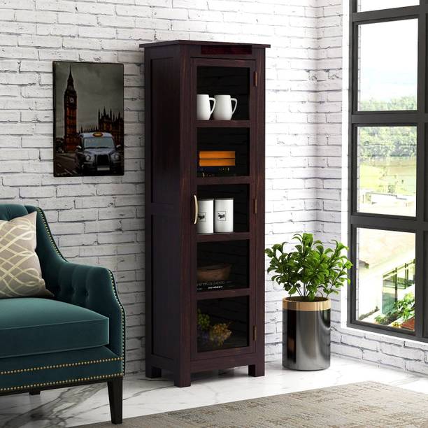 Shubhankar Art Solid Sheesham Wood Book Shelf | Storage Rack & Library Display Unit Solid Wood Semi-Open Book Shelf