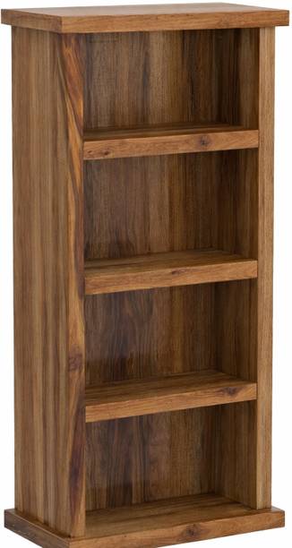 Shubhankar Art Solid Sheesham Wood Book Shelf | Open Storage Rack & Library Display Unit Solid Wood Semi-Open Book Shelf
