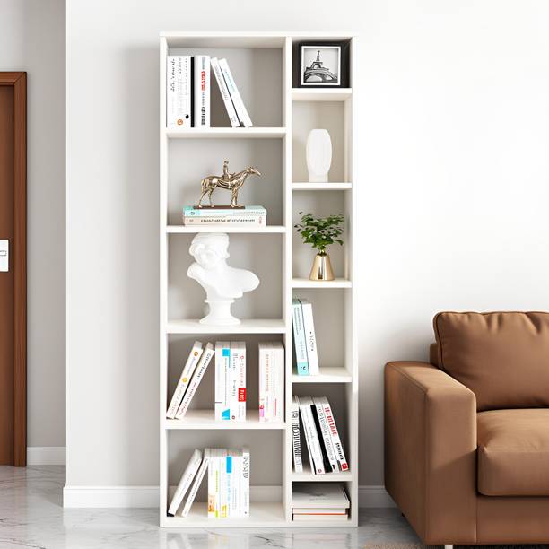 FURNEASER Lancy Modern 5-Tier Book Rack & Display Shelf, Engineered Wood Open Book Shelf