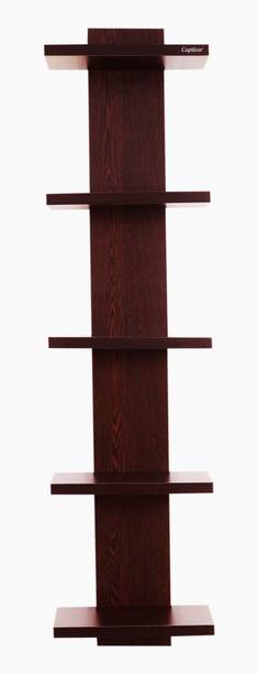 Captiver Donald Wooden Wall Mounted Book Shelf for Bedr...