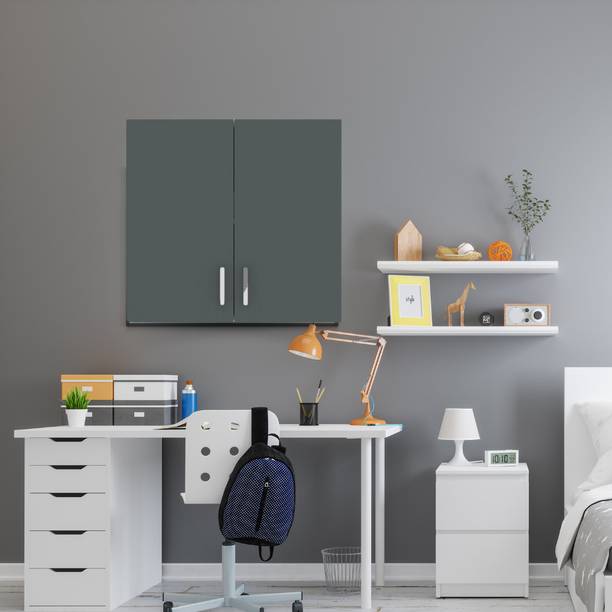 SPECIALITY PANELS 2 Doors Modular Wall Cabinet with Termites Resistance Engineered Wood Semi-Open Book Shelf