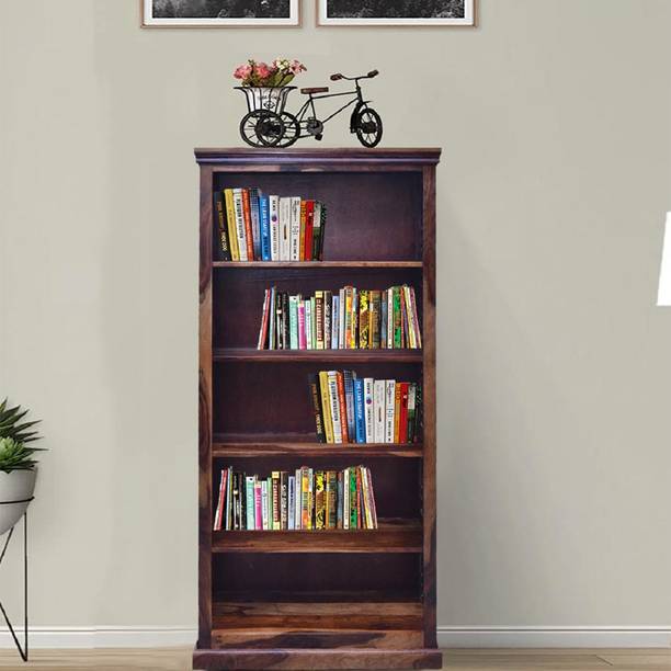 WOOD OASIS Sheesham Wood Solid Wood Semi-Open Book Shel...