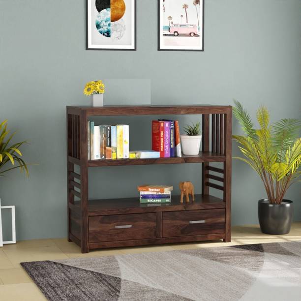 UNITEK FURNITURE Multipurpose Sheesham ( Rosewood ) Solid Wood Semi-Open Book Shelf
