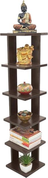 RIPPLEWUDS Oakville Elva Corner Engineered Wood Open Book Shelf
