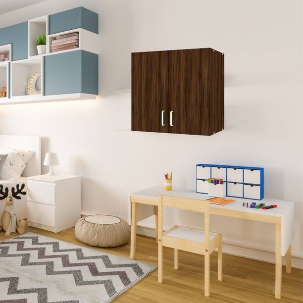 SPECIALITY PANELS 2 Doors Modular Wall Cabinet with Termites Resistance Engineered Wood Semi-Open Book Shelf
