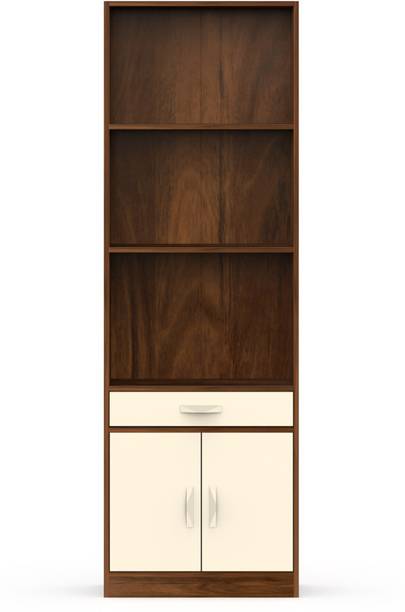 BLUEWUD Seonn With Drawer Engineered Wood Open Book Shelf