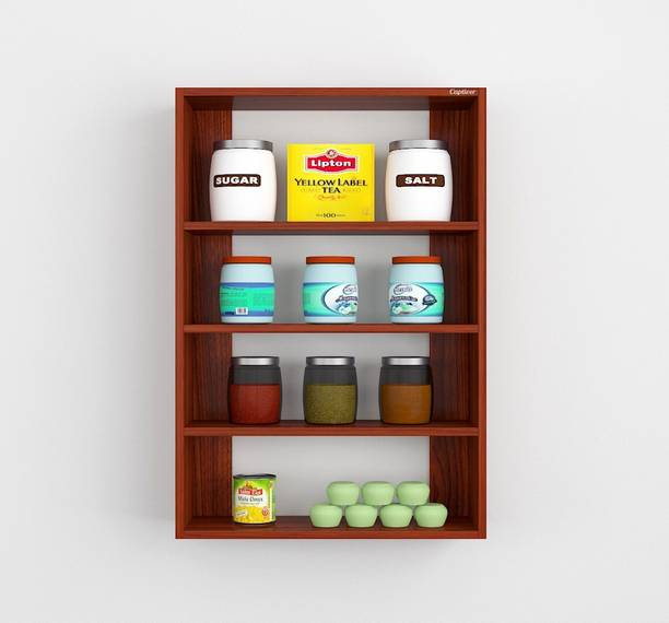 Captiver Daniel Engineered Wood Wall Hanging Multi Storage Kitchen Rack Shelves Organizer Engineered Wood Kitchen Cabinet