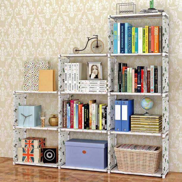 Pali Plastic Metal 9 Shelf Book Organizer Plastic Open Book Shelf