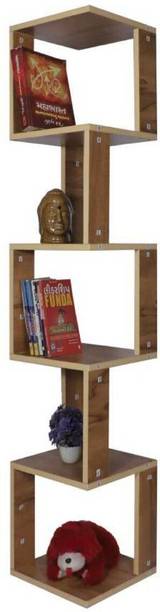 sbf furniture Floor Standing 6 Shelves/Tier Wall Corner Shelf/Display Rack for Home Decor Engineered Wood Open Book Shelf